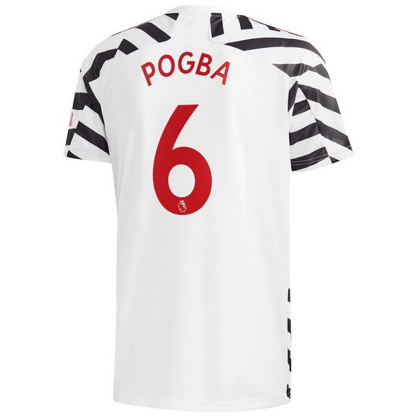 Maillot Football Manchester United NO.6 Pogba Third 2020-21 Blanc